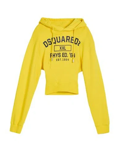 Dsquared2 Woman Sweatshirt Yellow Size Xs Cotton