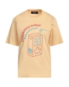 Dsquared2 Woman T-shirt Apricot Size Xs Cotton In Orange