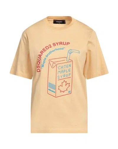 Dsquared2 Woman T-shirt Apricot Size Xs Cotton In Orange