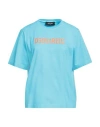 Dsquared2 Woman T-shirt Azure Size M Cotton In Blue