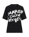 Dsquared2 Woman T-shirt Black Size L Cotton