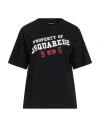 Dsquared2 Woman T-shirt Black Size L Cotton