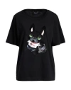Dsquared2 Woman T-shirt Black Size L Cotton In Black