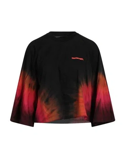 Dsquared2 Woman T-shirt Black Size Xl Cotton