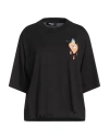 Dsquared2 Woman T-shirt Black Size L Cotton