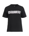 Dsquared2 Woman T-shirt Black Size L Cotton