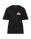 Dsquared2 Woman T-shirt Black Size L Cotton In Black