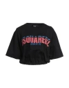 Dsquared2 Woman T-shirt Black Size L Cotton