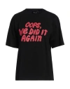 Dsquared2 Woman T-shirt Black Size L Cotton In Black