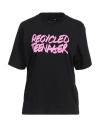 Dsquared2 Woman T-shirt Black Size L Cotton