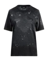 Dsquared2 Woman T-shirt Black Size L Cotton In Black