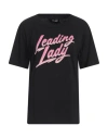 Dsquared2 Woman T-shirt Black Size L Cotton, Elastane