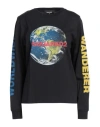 Dsquared2 Woman T-shirt Black Size L Textile Fibers In Black