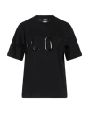 Dsquared2 Woman T-shirt Black Size M Cotton In Black