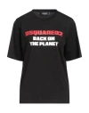 Dsquared2 Woman T-shirt Black Size Xl Cotton