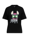 Dsquared2 Woman T-shirt Black Size S Cotton