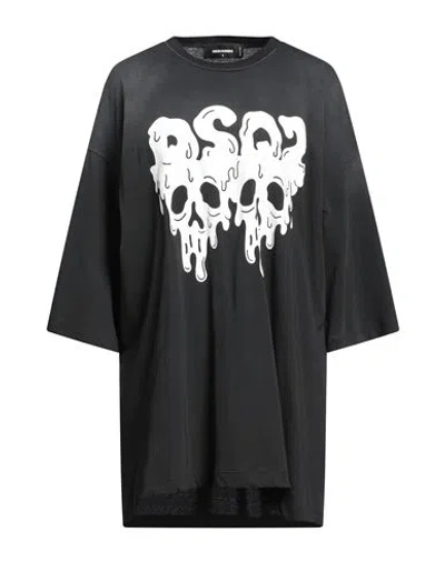 Dsquared2 Woman T-shirt Black Size L Cotton