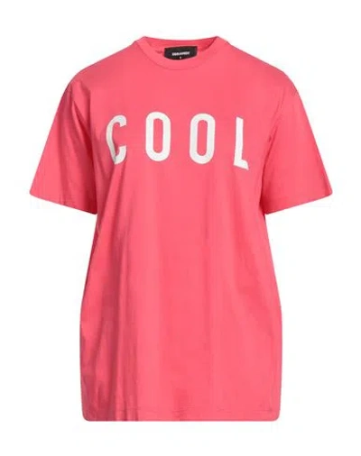 Dsquared2 Woman T-shirt Fuchsia Size Xs Cotton In Pink