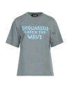 Dsquared2 Woman T-shirt Grey Size Xl Cotton In Grey