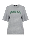 Dsquared2 Woman T-shirt Grey Size M Cotton, Viscose In Grey