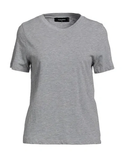 Dsquared2 Woman T-shirt Grey Size Xs Cotton, Viscose