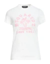 Dsquared2 Crew Neck Good Vibes Printed T-shirt In White