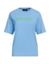 Dsquared2 Woman T-shirt Light Blue Size Xs Cotton