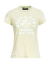 Dsquared2 Woman T-shirt Light Green Size S Cotton, Elastane In Green