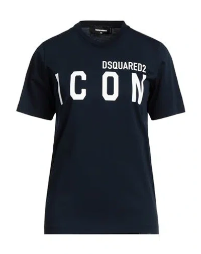 Dsquared2 Woman T-shirt Midnight Blue Size Xxs Cotton
