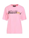 Dsquared2 Woman T-shirt Pink Size L Cotton In Pink