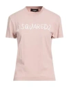 Dsquared2 Woman T-shirt Pink Size L Cotton In Pink