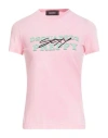 Dsquared2 Acid Wash Sexy Preppy Printed T-shirt In Pink