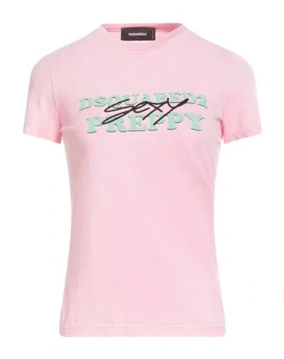 Dsquared2 Logo-print Cotton T-shirt In Pink