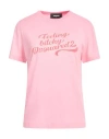 Dsquared2 Slim Fit Gradient Effect Crew-neck T-shirt In Pink