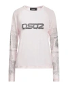 Dsquared2 Woman T-shirt Pink Size S Viscose In Pink