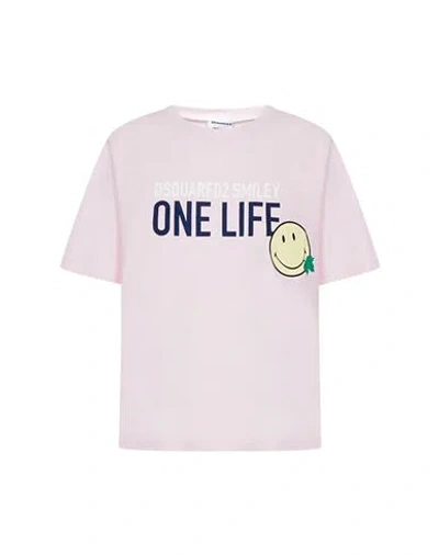 Dsquared2 Woman T-shirt Pink Size Xl Cotton