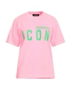 Dsquared2 Be Icon Easy Fit T-shirt In Pink