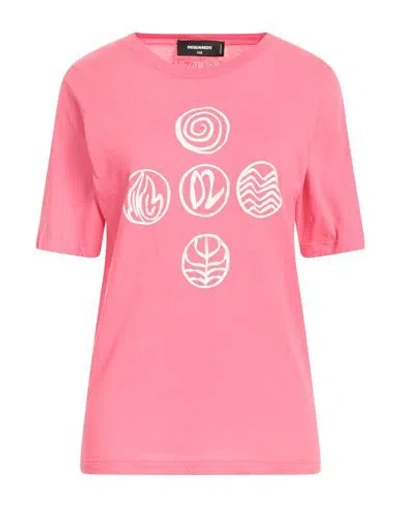 Dsquared2 Woman T-shirt Pink Size Xxs Cotton