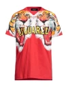 Dsquared2 Woman T-shirt Red Size L Cotton In Red