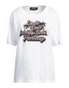 Dsquared2 Woman T-shirt White Size L Cotton In White