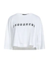 Dsquared2 Woman T-shirt White Size L Cotton