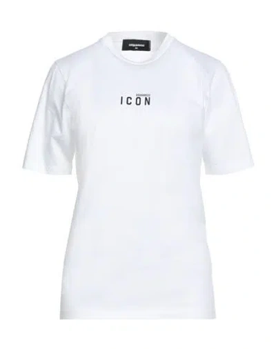 Dsquared2 Woman T-shirt White Size L Cotton