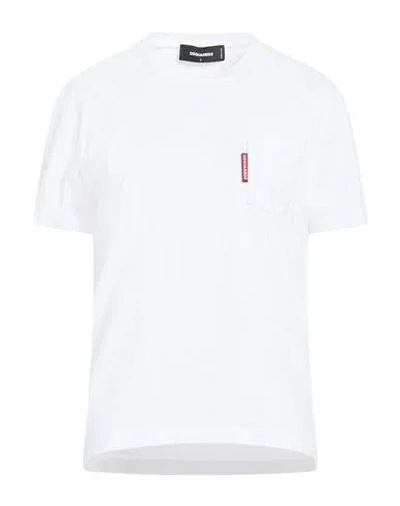 Dsquared2 Woman T-shirt White Size L Cotton