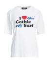Dsquared2 Woman T-shirt White Size Xl Cotton In White
