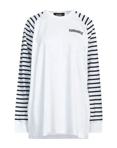 Dsquared2 Woman T-shirt White Size Xl Cotton