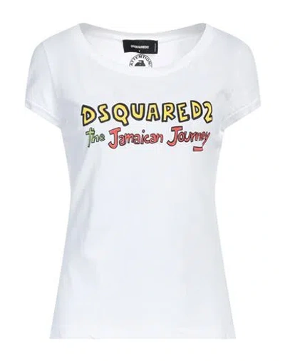Dsquared2 Woman T-shirt White Size Xl Cotton