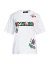 Dsquared2 Woman T-shirt White Size L Cotton In White