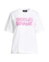 Dsquared2 Woman T-shirt White Size L Cotton In White