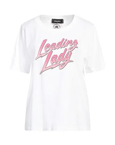 Dsquared2 Leading Lady Cotton T-shirt In White