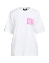 Dsquared2 Woman T-shirt White Size M Cotton In White